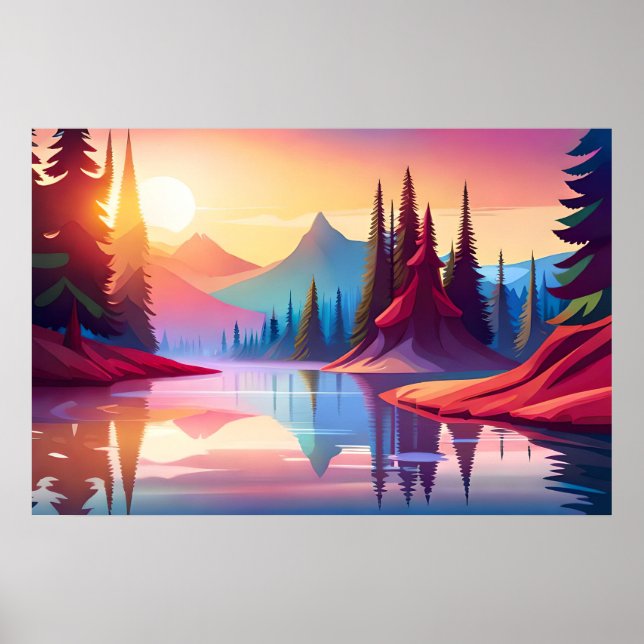 Beautiful colourful scenery  poster (Front)