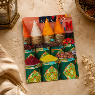 Beautiful Colourful Spices Of Marrakech Postcard
