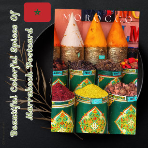 Beautiful Colourful Spices Of Marrakech  Postcard