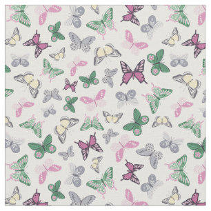 Beautiful Colourful Spring butterflies Fabric
