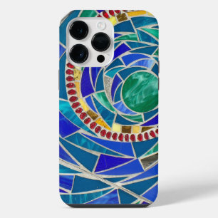 Beautiful Colourful Stained Glass Abstract Swirl iPhone 14 Pro Max Case