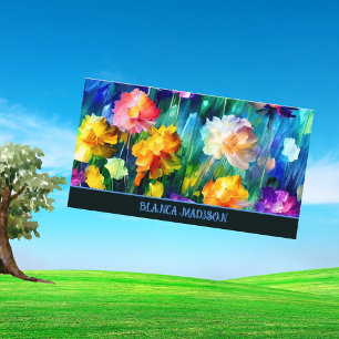 Beautiful Colourful Standout Floral Business Card