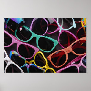Beautiful Colourful sunglasses Poster