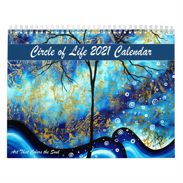 Beautiful Colourful Tree Art Paintings Calendar (Cover)