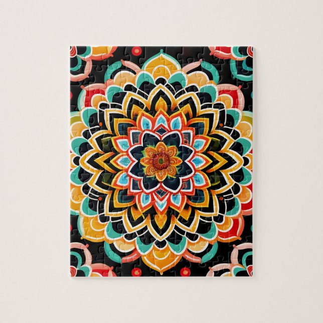 Beautiful Colourful Vintage Mandala Jigsaw Puzzle (Vertical)