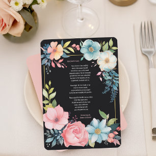 Beautiful Colourful Watercolor Floral Wedding Thank You Card