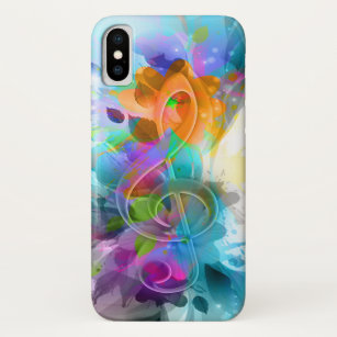 Beautiful Colourful Watercolor Splatter Music note Case-Mate iPhone Case
