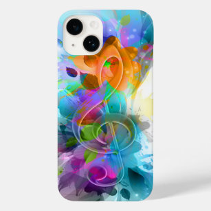 Beautiful Colourful Watercolor Splatter Music note Case-Mate iPhone 14 Case