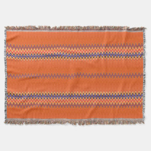 Beautiful Colourful Zigzag Pattern Throw Blanket