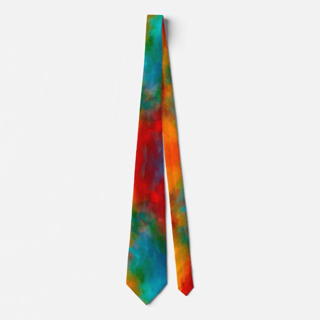 Beautiful Colours Abstract Design Men's Tie (Front)