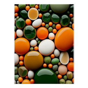 Beautiful Colours Mix for Pebbles Glossy Poster