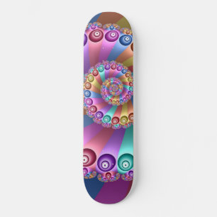 Beautiful Colours Modern Abstract Fractal Art Skat Skateboard
