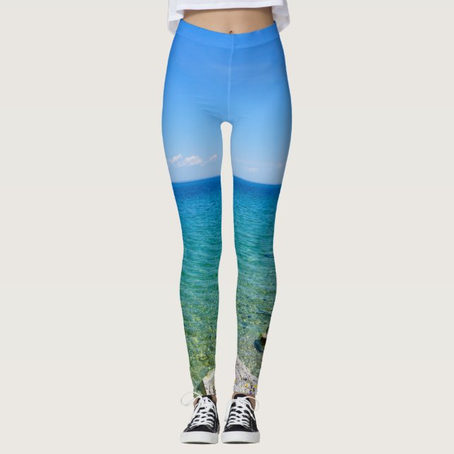 Beautiful Colours Of Lake Huron Leggings (Front)