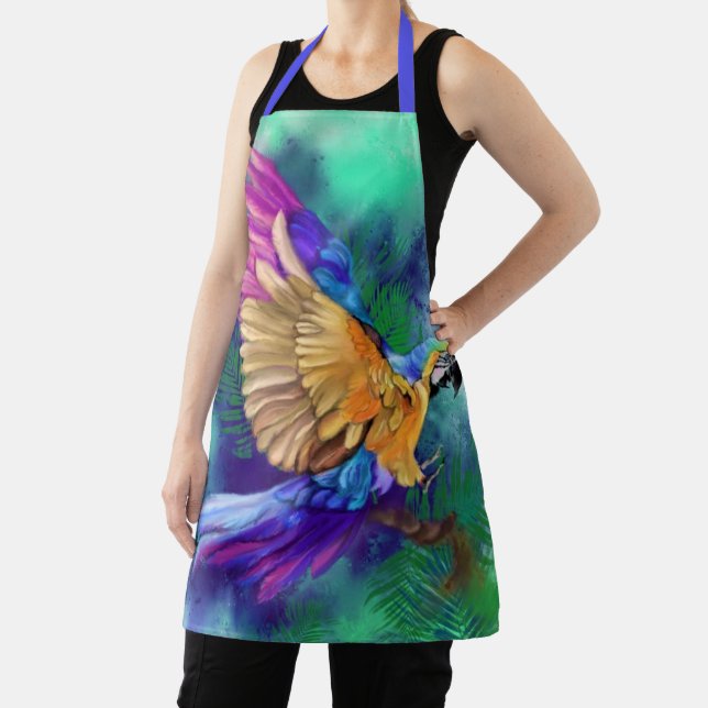 Beautiful Colours Parrot Apron (Insitu)