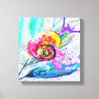 Beautiful Colours Snail Canvas Print - Painting