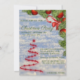 Beautiful Cool Christmas Tree Invitation