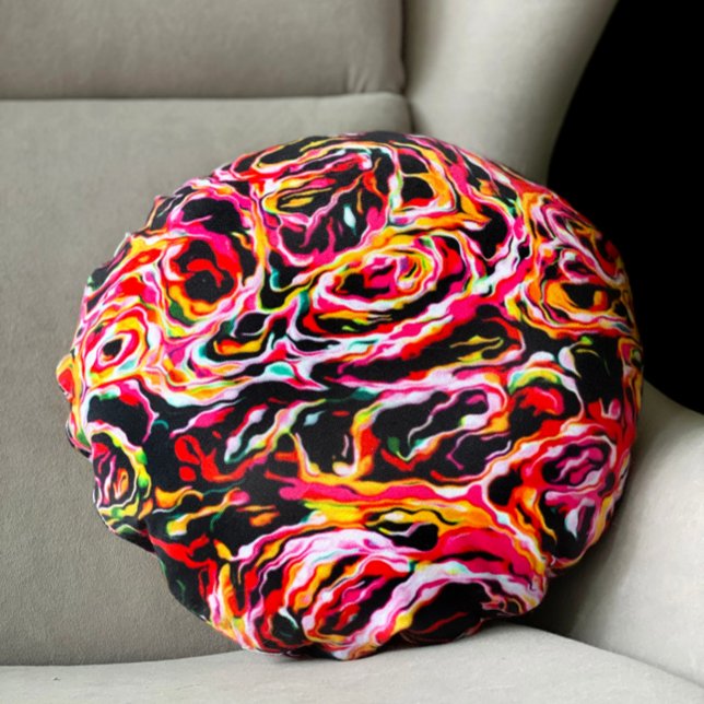 Beautiful Cool Colourful Funky Round Cushion (Creator Uploaded)