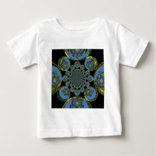 Beautiful cool royal blue black Kaleidoscope  art Baby T-Shirt