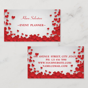 Beautiful Cool Trendy Red Heart Business Card