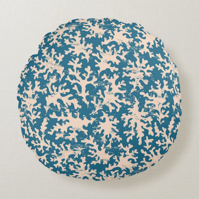 Beautiful Coral Pattern Round Cushion (Front)