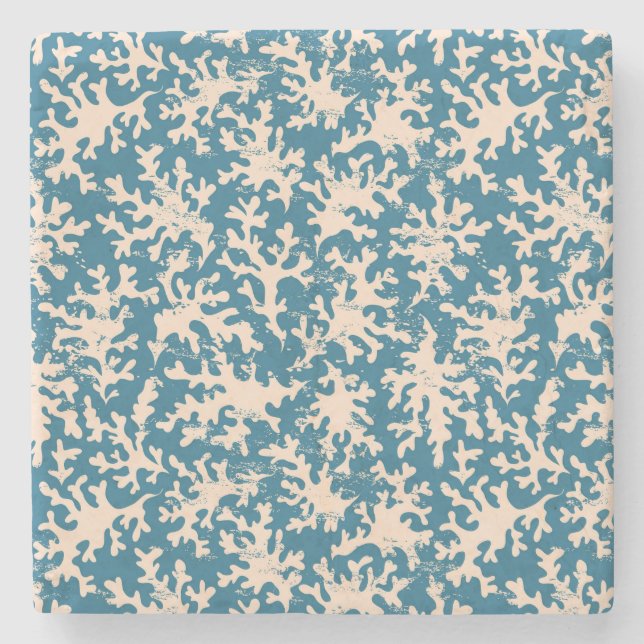 Beautiful Coral Pattern Stone Coaster (Front)