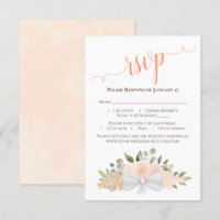 Beautiful Coral Peach Watercolor Roses Wedding