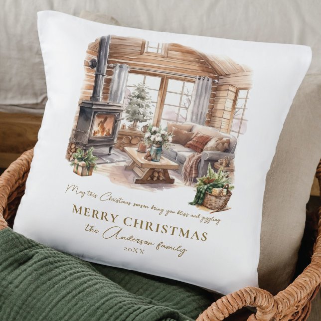 Beautiful Cosy Christmas Home Personalised  Cushion (Creator Uploaded)