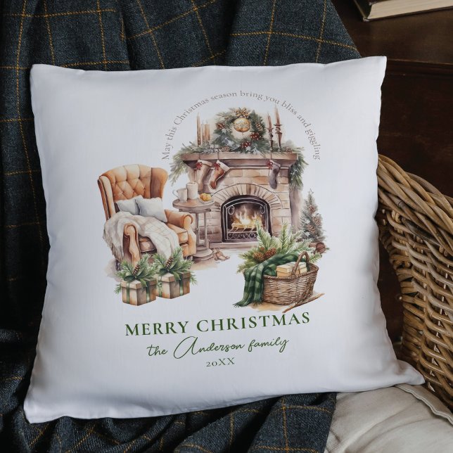 Beautiful Cosy Christmas Personalised  Cushion (Creator Uploaded)