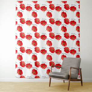 Beautiful cosy Red poppies Tapestry