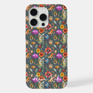 Beautiful Cottage Grey Wildflower & Hedgehogs Case