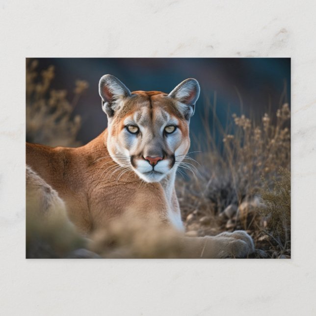 Beautiful Cougar Mountain Lion Wilderness Nature  Postcard (Front)