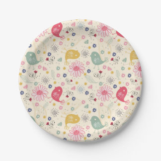 Beautiful Country Birds Paper Plate