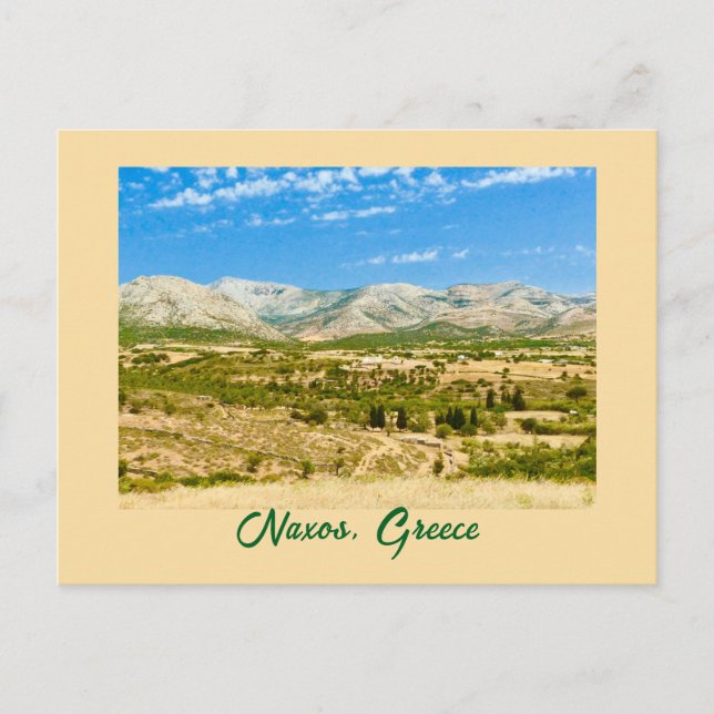 Beautiful Countryside Of Naxos, Greece Postcard (Front)