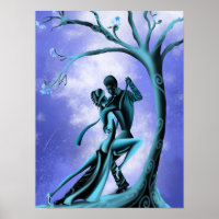 Beautiful Couple Dance Tango in Moonlight