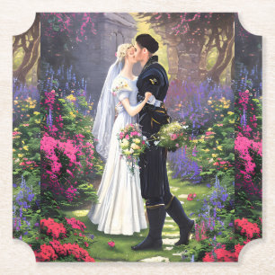 Beautiful Couple in The Park Paper Coaster
