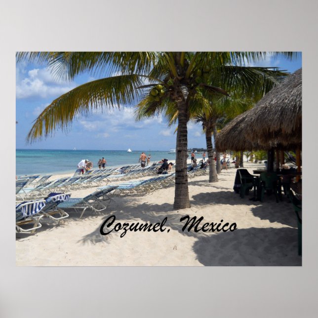 Beautiful Cozumel, Mexico Poster (Front)