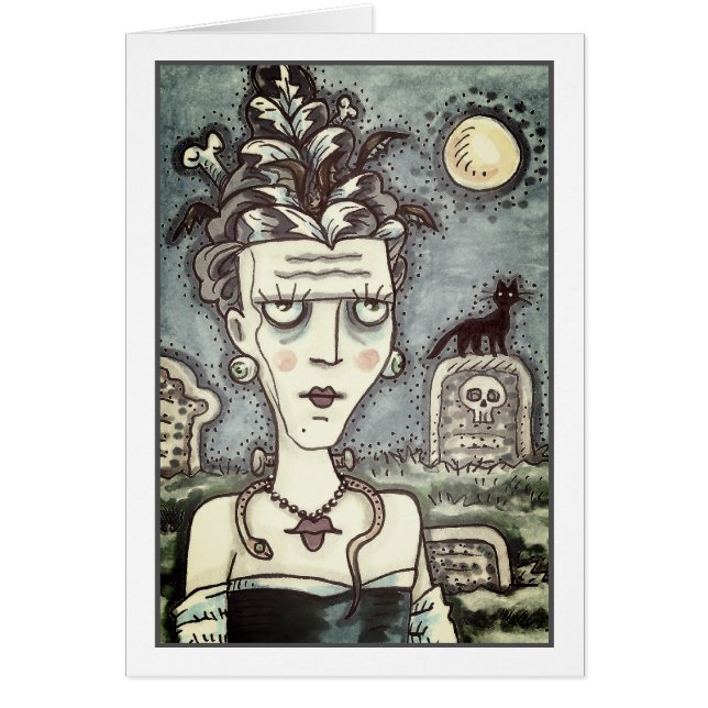 BEAUTIFUL CREEPY FRANKENELLA MONSTER, GRAVES Blank (Front)