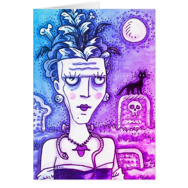 BEAUTIFUL CREEPY FRANKENELLA MONSTER, GRAVES Blank (Front)