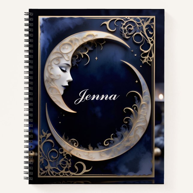 Beautiful Crescent Moon Notebook (Front)