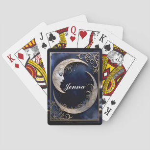 Beautiful Crescent Moon Playing Cards