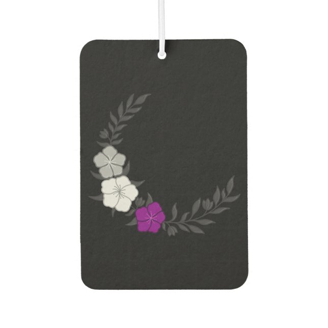 Beautiful Crescent of Subtle Asexual Flowers Car Air Freshener (Front)
