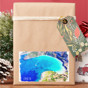 Beautiful Crete Greece Panorama View Rectangular Sticker