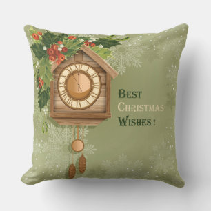 Beautiful Cuckoo Cloak with Christmas Holly Poster Cushion