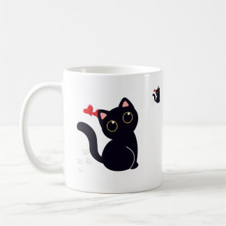 Beautiful cup, with delicate cat image. coffee mug