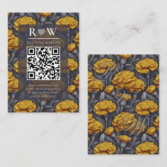 Beautiful Custom Carnation Charm Spring Wedding Enclosure Card (Front/Back)