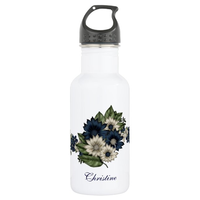 Beautiful Custom Floral 532 Ml Water Bottle (Front)