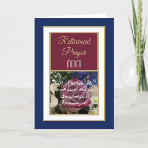 Beautiful Custom Retirement Prayer card