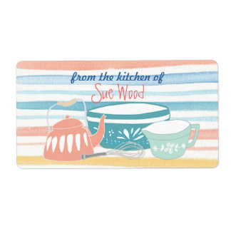 Beautiful Customised Cooking and Baking Labels