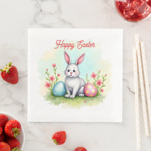 Beautiful Cute Easter Bunny Collection Napkin