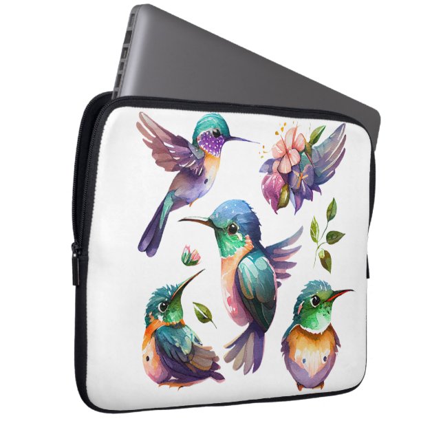 Beautiful & Cute Hummingbirds for Bird Lovers on   Laptop Sleeve (Front Right)